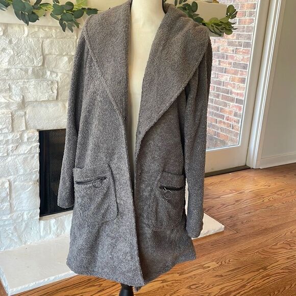 Sunidays M grey lined robe/jacket a magical house coat you want to wear in/out - Picture 1 of 9